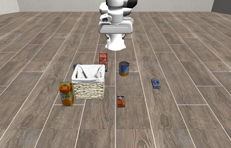 Initial LIBERO scene with cream cheese and basket